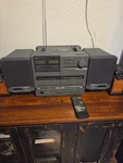 Vtg Yamaha Compact Component Stereo System W/dual Cassette, Cd Player, & Speaker. Fixed Price $289.99.