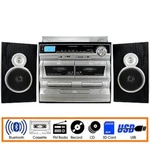 Trexonic 11BS 3-SPEED Turntable Dual Cassette Cd Player W Usb Sd Aux Bluetooth. Fixed Price $169.74.