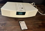 Bose Wave Radio Am/fm Alarm Clock With Remote White. Fixed Price $80.00.