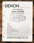 Denon D-C35 Stereo Service Manual *original*. Fixed Price $19.97.