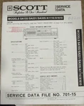 Scott SA155 SA231 SA335 A1110 A1610 Stereo Amplifier Original Repair Manual. Fixed Price $24.94.