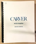 Carver M-0.5T Amplifier Service Manual *original*. Fixed Price $29.97.
