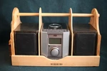 Jvc FS-1000 Compact Am/fm/cd Stereo System With Amazing Custom Wood Carrier. Fixed Price $145.00.