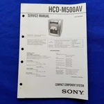 Sony HCD-M500AV Service Manual Original Paper Oem Repair Guide Usa. Fixed Price $79.00.