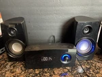Blackweb Home Stereo System Bluetooth Am/fm Cd Player Led Speaker BWA16AA002. Fixed Price $129.99.
