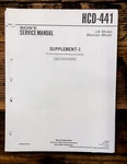 Sony HCD-441 Stereo Supp. Service Manual *original*. Fixed Price $9.97.