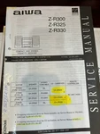 Aiwa Z-R300 Z-R325 Z-R330 CX-ZR300 CX-ZR325 CX-ZR330 Service Manual *original**. Fixed Price $15.99.