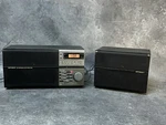 Optimus Am/fm Stereo Receiver Clock Radio & Speaker Set 12-1596 Vintage Audio. Fixed Price $39.95.