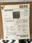 Sony HCD-D115 Stereo System Service Manual *original*. Fixed Price $14.98.