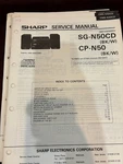 Orig. Sharp SG-N50CD CP-N50 Bk/w Repair & Service Manual **original*. Fixed Price $13.99.