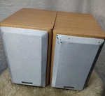 Panasonic Bookshelf Speakers SA-PM03 Set Of 2 6 Ohm 30 Watts Wood Grain. Fixed Price $28.77.