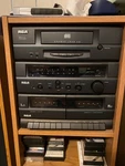 Rca Rp 9115 Stereo System W/remote Am Fm Radio Dual Cassette Cd Not Working. Fixed Price $42.00.