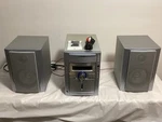 Sharp XL-MP130 Micro Component System W Cd, Cassette, & Tuner Bluetooth Adapter. Fixed Price $35.00.