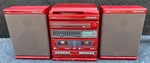 Vintage Rare Yorx Newave Turntable Stereo System Dual Cassette FM2411- Red. Fixed Price $79.99.