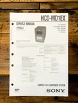 Sony HCD-MD1EX Stereo Service Manual *original*. Fixed Price $24.97.