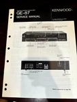 Kenwood GE-87 GE87 Repair & Service Manual *original*. Fixed Price $18.29.