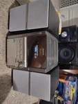 Panasonic Stereo System SA-PM18 5-CD Changer Cassette Am/fm. Fixed Price $49.99.