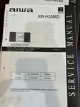 Aiwa XR-H33MD CX-NH33MD Repair Service Manual 860 1702 **original**. Fixed Price $13.99.
