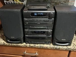 Vintage Panasonic Stereo System 3 Cd Changer Dual Cassette Player Remote Video. Fixed Price $219.99.