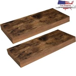 Floating Wall Shelves Set Of 2 Invisible Brackets Rustic Design Home Storage New. Fixed Price $23.39.