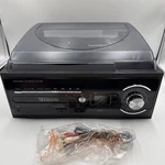 Encore Technology 9282MO Turntable Cd Cassette Am Fm Radio System Black Wood. Fixed Price $134.96.