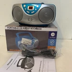 **new** Sylvania Portable Player Am Fm Radio Blue Retro Boombox SRCD243M. Fixed Price $48.00.