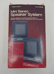 Realistic 40-165 Radio Shack Vintage Mini Stereo Speaker System New Open Box Vtg. Fixed Price $19.96.