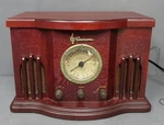 Emerson NR51 Retro Light-up Cherry Wood Am/fm Stereo Radio/cd Player +manual. Fixed Price $49.99.