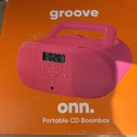 Onn Groove Portable Cd Boombox With Digital Fm Radio Ambient Pink. Fixed Price $30.00.