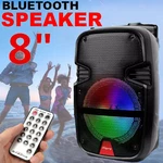 3000W 8" Portable Karaoke Bluetooth Speaker Outdoor Sound System Fm W/mic Remote. Fixed Price $45.99.