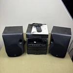 Jvc CA-D4T Stereo System 3 Disc Cd Dual Cassette Parts Repair Speakers Remote. Fixed Price $24.99.
