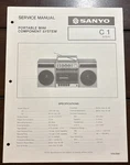 Sanyo.oct /82/ C1 Portable Mini Component System Service Manual. Fixed Price $20.00.