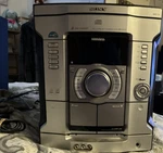 Sony MHC-G10 3-CD Changer Shelf Stereo System Am/fm Silver/black. Fixed Price $150.00.