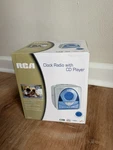 Rca Alarm Clock Radio W/ Cd Player Digital Am/fm Tuning RP5620 Silver & Blue. Fixed Price $28.00.