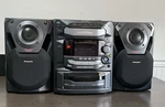 Panasonic SA-AK18 5CD/DVD Dual Cassette Stereo Am/fm,tested,little Control Works. Fixed Price $200.00.