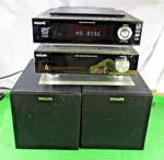 Philips Mcm 704D Micro Hi-fi System & Speakers Tested=works Perfectly Stereo. Fixed Price $85.00.