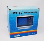 Vtg 4.5" Mini Television By Sonic "my-tv" STV-6 Nca Under Shelf Mount W/box. Fixed Price $74.95.