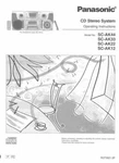 Panasonic SC-AK12 SC-AK22 SC-AK33 SC-AK44 Cd Stereo System Manual. Fixed Price $22.24.