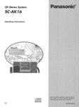Panasonic SA-AK16 Cd Stereo System Owners Instruction Manual. Fixed Price $22.24.