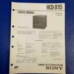 Sony HCD-D115 Service Manual Original Paper Oem Repair Guide Usa. Fixed Price $19.96.