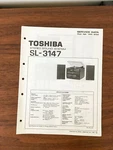 Toshiba SL-3147 Stereo Service Manual *original*. Fixed Price $13.97.